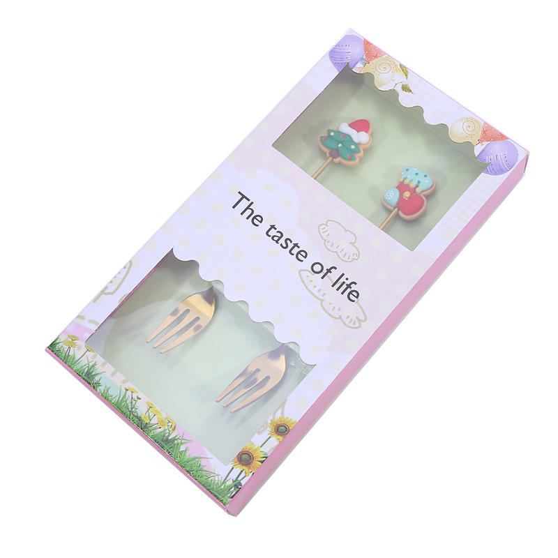 Рождественский набор вилок и ложек из нержавеющей стали, полированное серебро, десертные вилки с кофейными ложками, элегантные сервировочные приборы для рождественской вечеринки