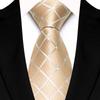 Single Color Mens Necktie Satin Groom Jacquard Luxury Plaid & Checks Ties  Party Accessories
