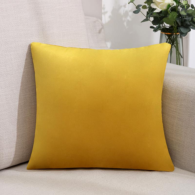 Новая однотонная подушка из скандинавского бархата для дивана, офиса, гостиной, простая плюшевая подушка, прикроватная подушка для спальни