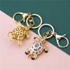 Colorful Key Ring Holder Rhinestone Hanging Pendant New Turtle Keychain Bag Pendant