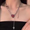 Ожерелье для женщин Sweet Cool Girl Punk Heart Chain Cuisine Jewelry ARI