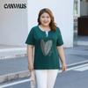 Большие размеры женские летние свободные футболки в западном стиле с круглым вырезом и короткими рукавами
