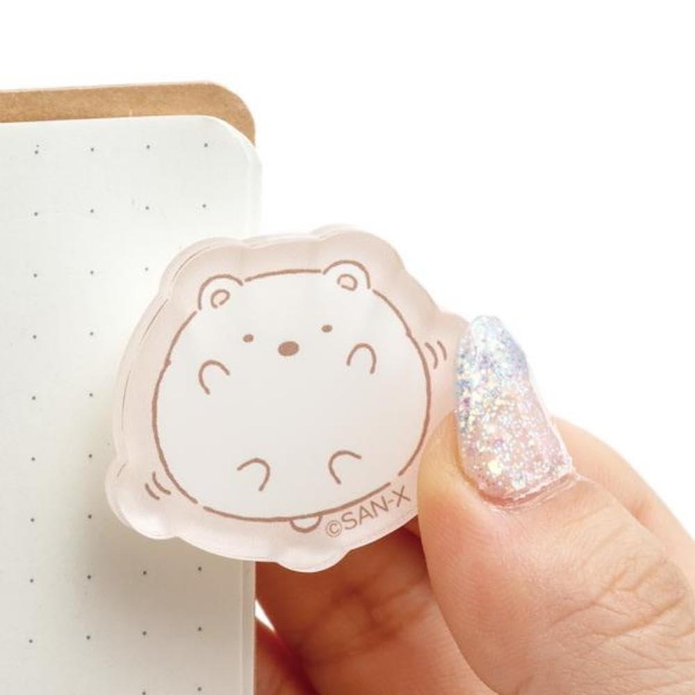 San-X Sumikko Gurashi Ресторан Тануки Вращающиеся Роликовые Скрепки для Бумаги Сирокума Токаге Набор из 2 шт. FT76201 Милые Персонажи Канцелярские Товары