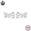 Avle Heart Bow Silver Earrings for Girls - S925 Sterling Silver