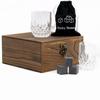 Набор стаканов Whisky Stones, гранитный кубик льда со стеклянным стаканом для виски в деревянной коробке для бутылок, подарок на День отца для папы