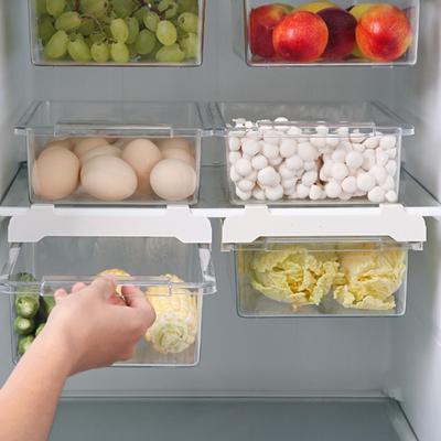 Выдвижной ящик для холодильника, органайзер, ящик для хранения, большая вместимость, простая установка, прозрачный ящик для хранения в холодильнике