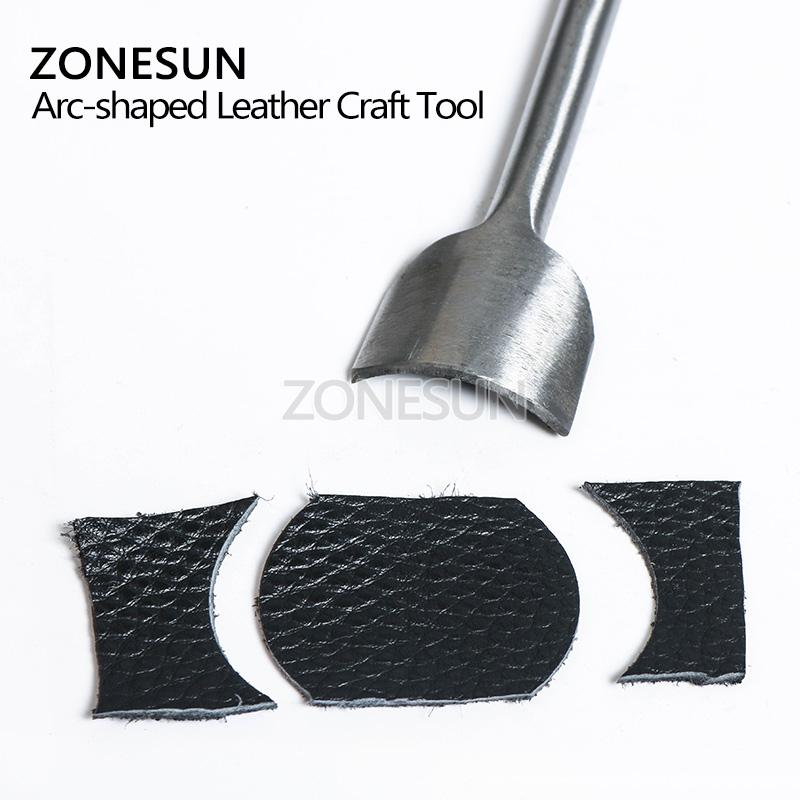 ZONESUN 9PCS leather punch Half-round Cutting Tool Belt Edge Shape Cutter Kits Leather Corner Cutter Belt Hollow Puncher
