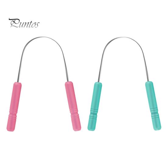 2 шт. скребок для языка из нержавеющей стали U-образный очиститель для покрытия языка для детей и взрослых, портативный скребок для удаления неприятного запаха изо рта