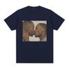 Funny Two Men Kissing Meme T Shirt Men Women Fashion Hip Hop Vintage T-shirt 100% Cotton Casual Loose Short Sleeve T-shirts Tops