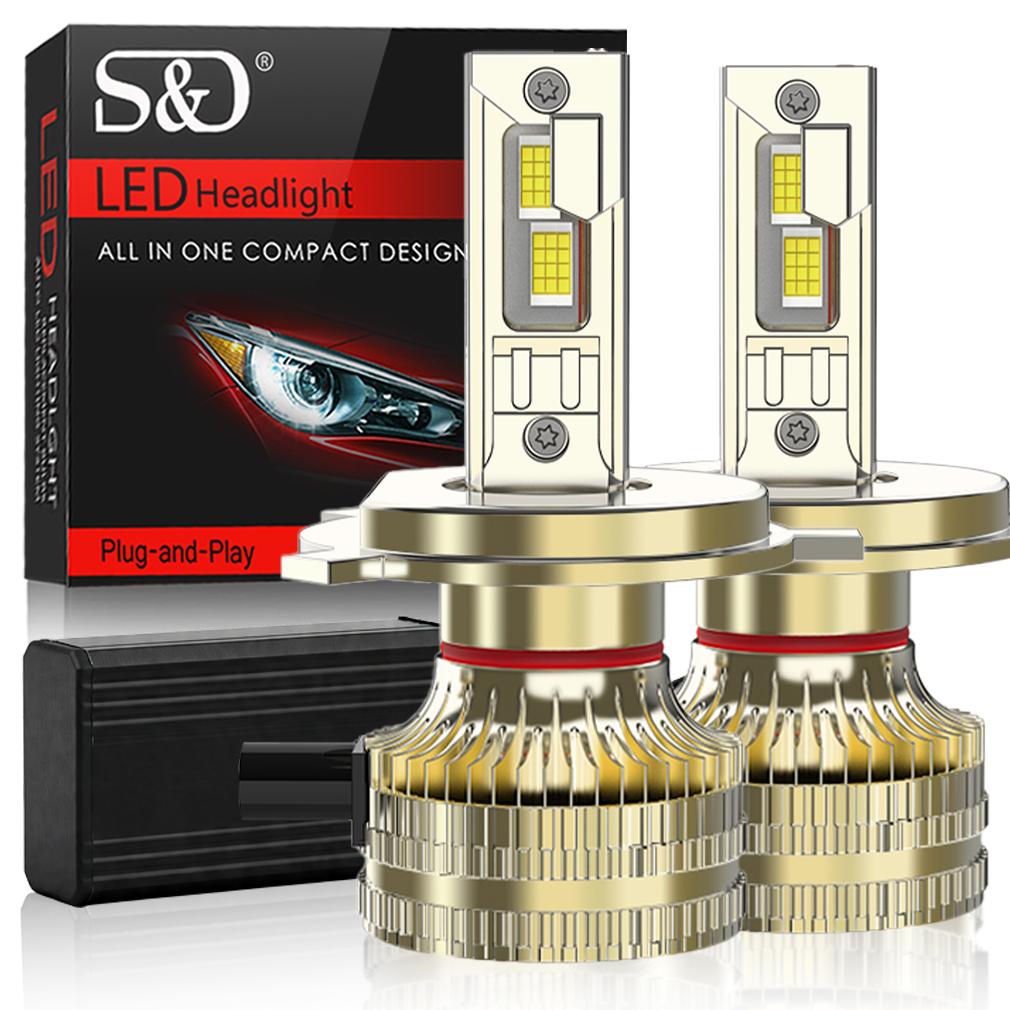 2 шт. Светодиодные лампы для фар H4 H7 6000K H1 H8 H11 LED 9005 HB3 9006 HB4 Автомобильная лампа 9012 Hir2 Высокая мощность 140 Вт 70000 лм Canbus CSP Чипы Фара