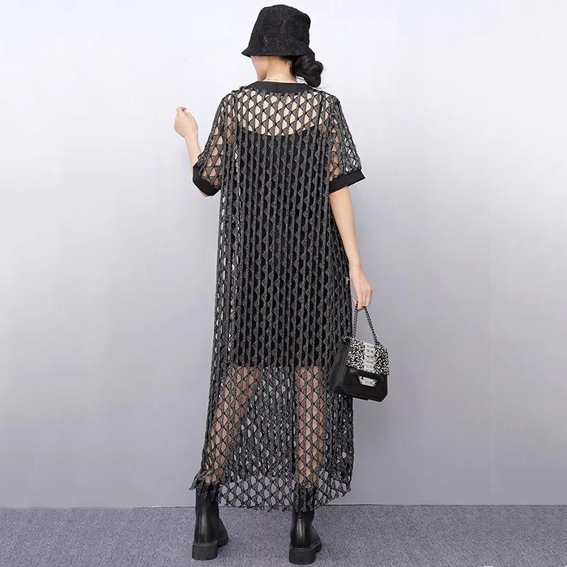 Xitao Платье А-силуэта с V-образным вырезом и вырезом-стойкой HQQ2467