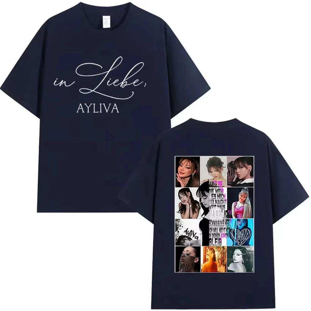 Графическая футболка унисекс Ayliva Album Tour 2026 Женская винтажная мода Хлопковые футболки Летняя повседневная одежда Футболка