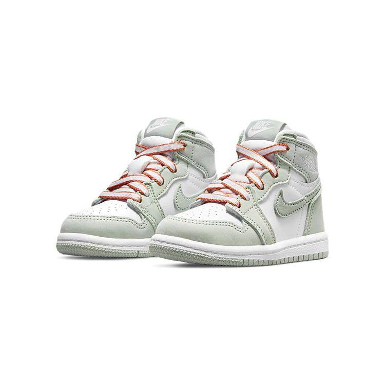 Детские кроссовки Air Jordan 1 Retro High OG TD Seafoam Green Healing-Orange White CU0450-002