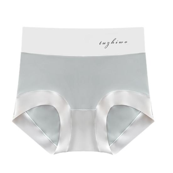 Женские трусики бесшовные с высокой талией из тонкого шелка, высокая эластичность, хорошая воздухопроницаемость, твердые