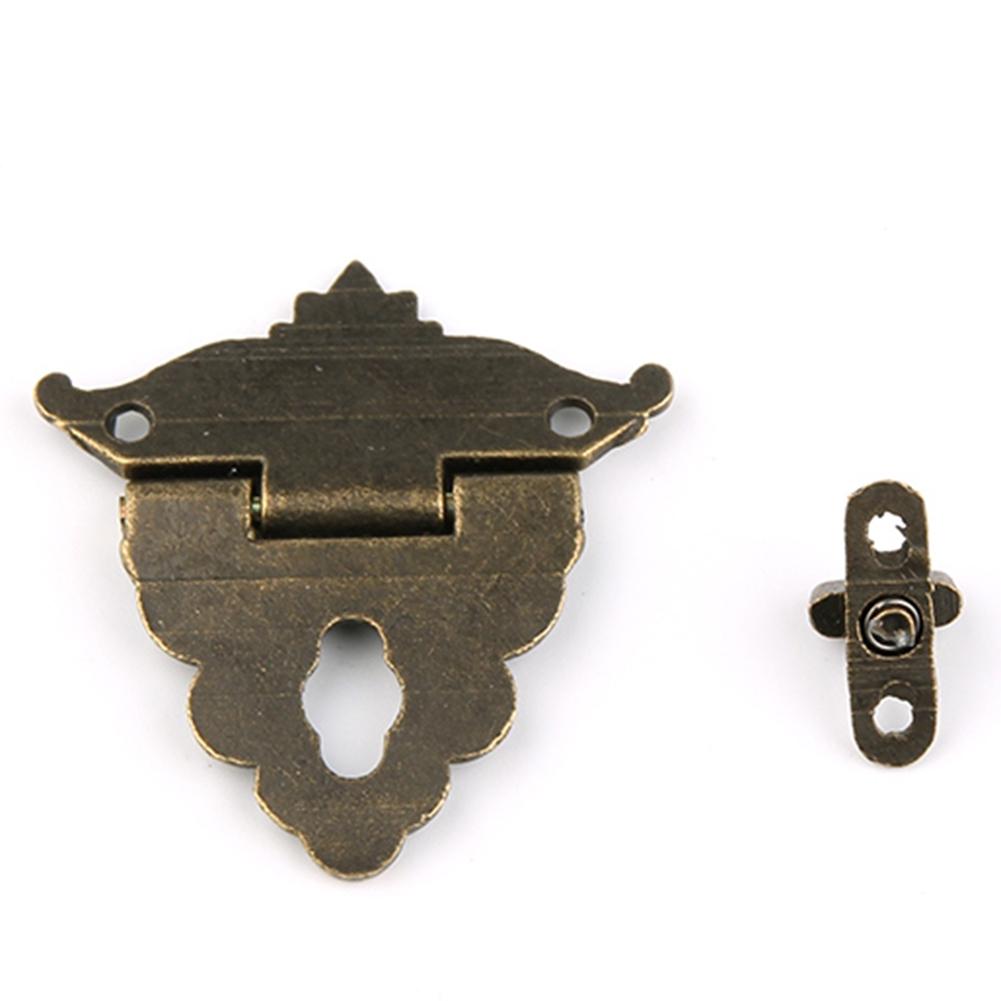 Винтажная антикварная металлическая застежка, шкатулка для драгоценностей, защелка для чемодана, деревянная пряжка для футляра