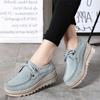 Fashion Laced Lace-up Women Shoes Flat Vulcanize Granny Flat Basketball Sneakers Woman Sports Top Sale Promo Upper Cheaper
