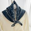 Korean Cashew Nut Print Silk Scarf Breathable Square Handkerchief Simple Small Scarves  Female
