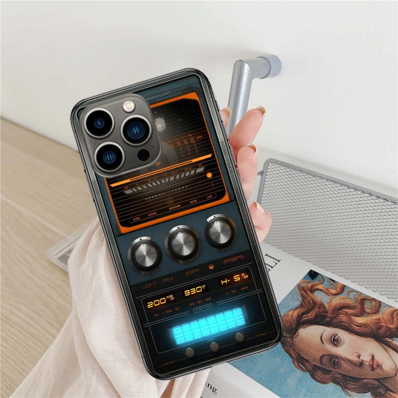Чехол для телефона с цифровым управлением радаром для iPhone 17 Air 16 15 Pro Max 14 Plus 16E Coque 13 Pro 12 Mini 11 Прозрачная крышка Силикон