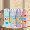 1PC HBCU Graduation Graphic,750ml Color Plastic Sports Water Bottle,Leakproof Flip Straw Lid,Suitable for Sports Office Home Use