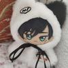 10cm Doll Clothes Cloak Black White Cotton Doll Clothes Plush Small Hallowmas Cloak Birthday Gift Outfit Dress Up Hat Cloak