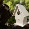 1/2PCS Hanging Wooden Bird House, Unpainted DIY Bird Feeder Houses Unfinished Birdhouse For Indoors Gardens(Single Layer No. 3)