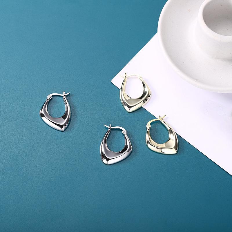 ANENJERY Необычные серьги-кольца Женские нишевые геометрические серьги