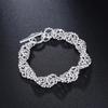 Beautiful Cute 925 Stamp Silver Lady Elegant Wedding Women Men Rope Circle Chain Bracelet Fashion Jewelry
