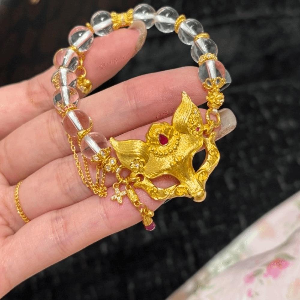 Exquisite Vixen Mask Bracelet Zinc Zinc Alloy Handmade Bead Bracelet Jewelry Accessories