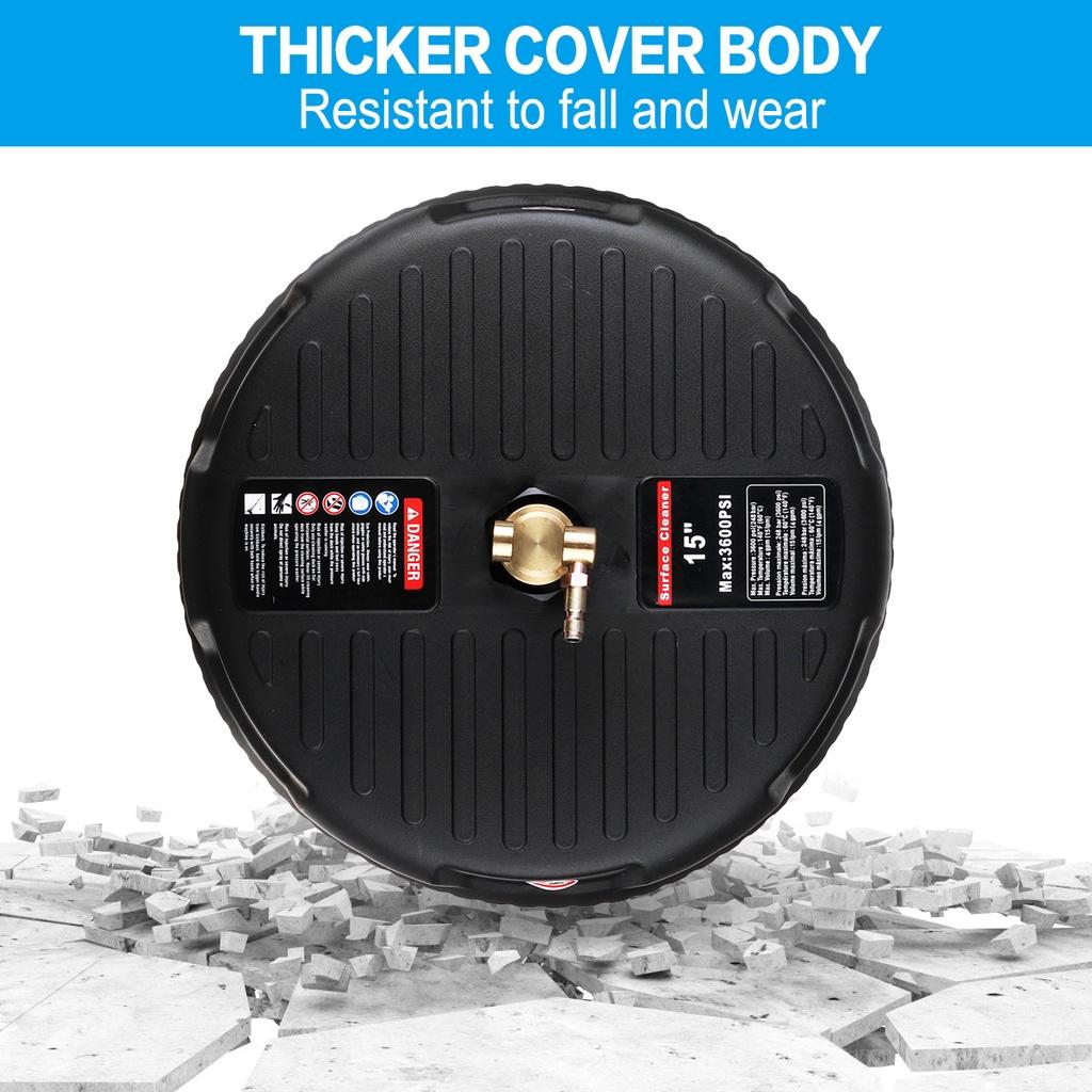 Мойка высокого давления Роторная насадка для очистки поверхностей Струйные щетки для очистки пола Мойка высокого давления Круглый диск Мойка высокого давления 3600PSI 15 дюймов