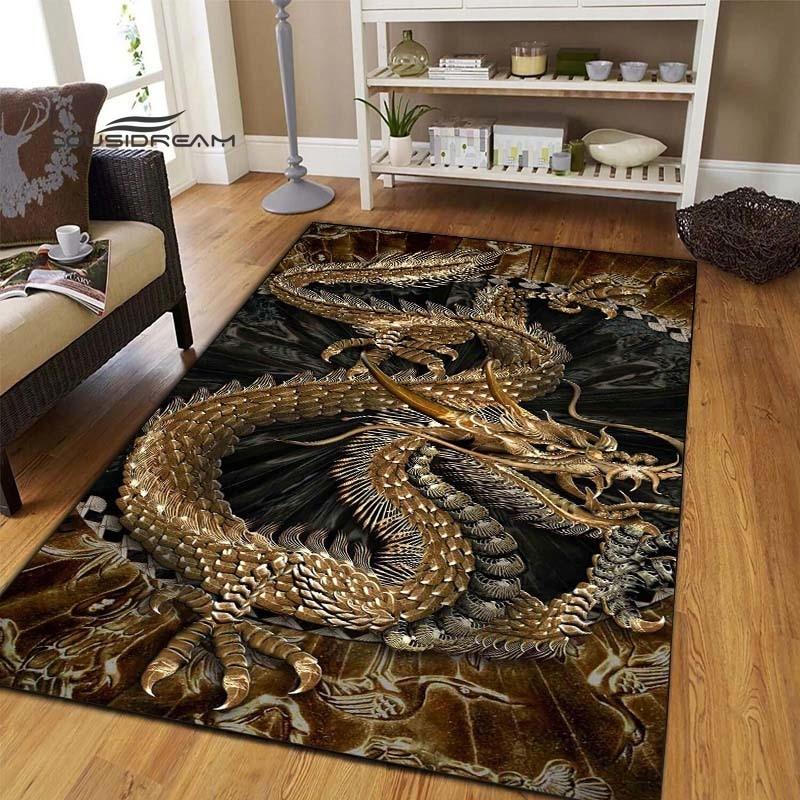 Коврики с темным драконом, модный 3D-печать, фантазийный дракон, гостиная, спальня, большой мягкий ковер, домашний коврик для детской комнаты, напольный коврик