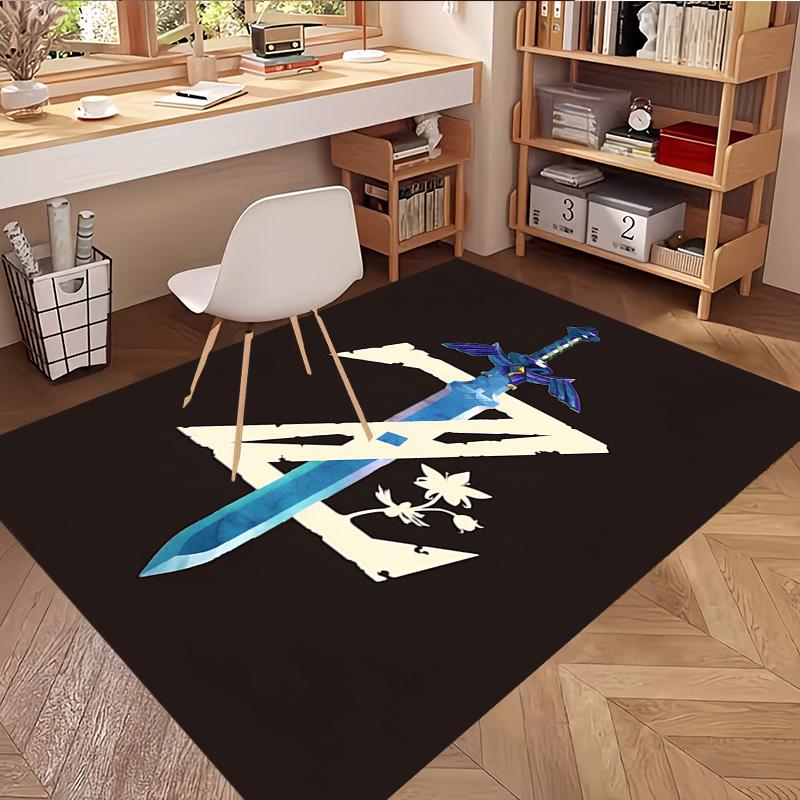The Legend of Zelda Print Rug, Washable Floor Carpet, For Entryway Dorm Laundry Room Office Study, Home Decor Birthday Christmas Gift