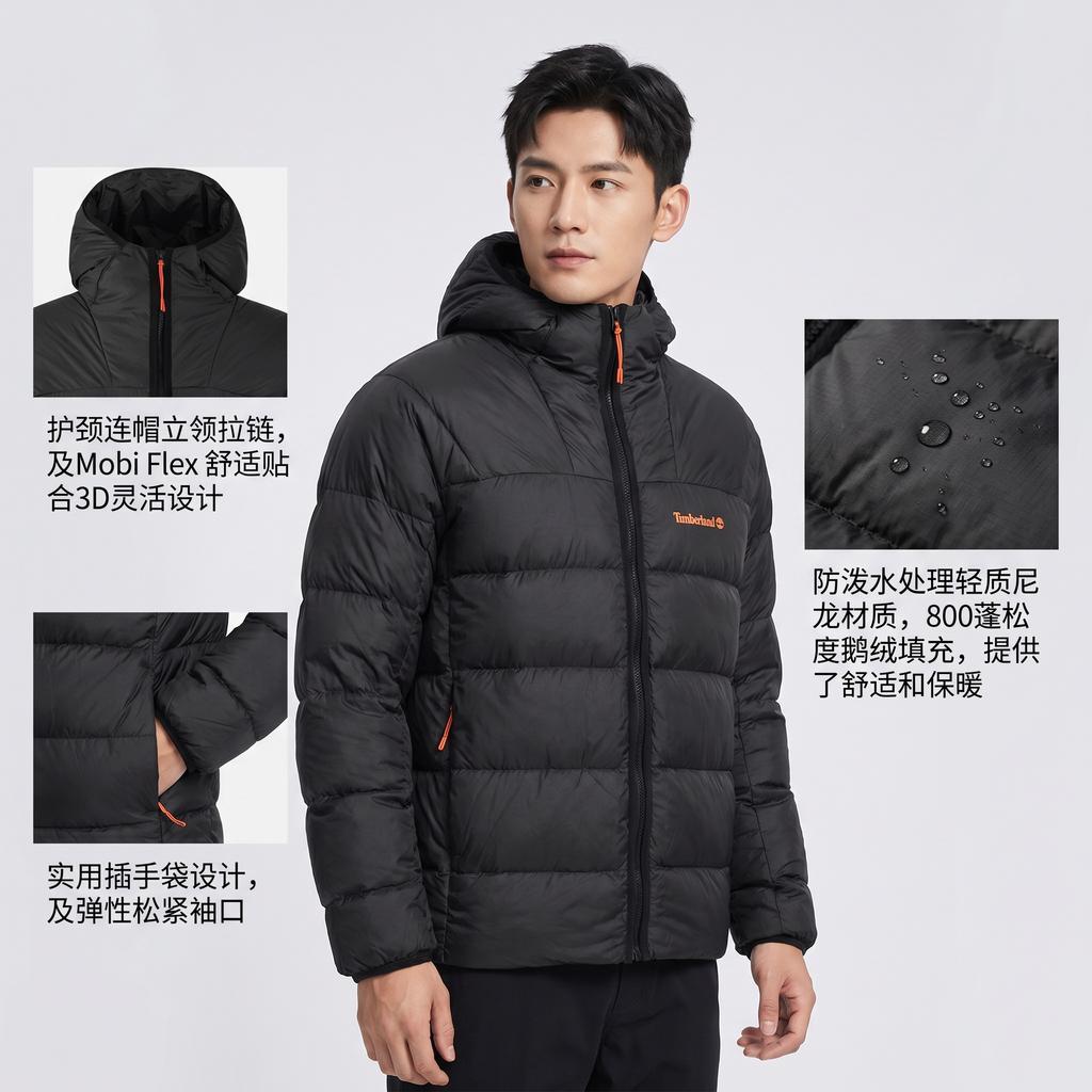 Timberland Мужская пуховая куртка черная A5M6P-001