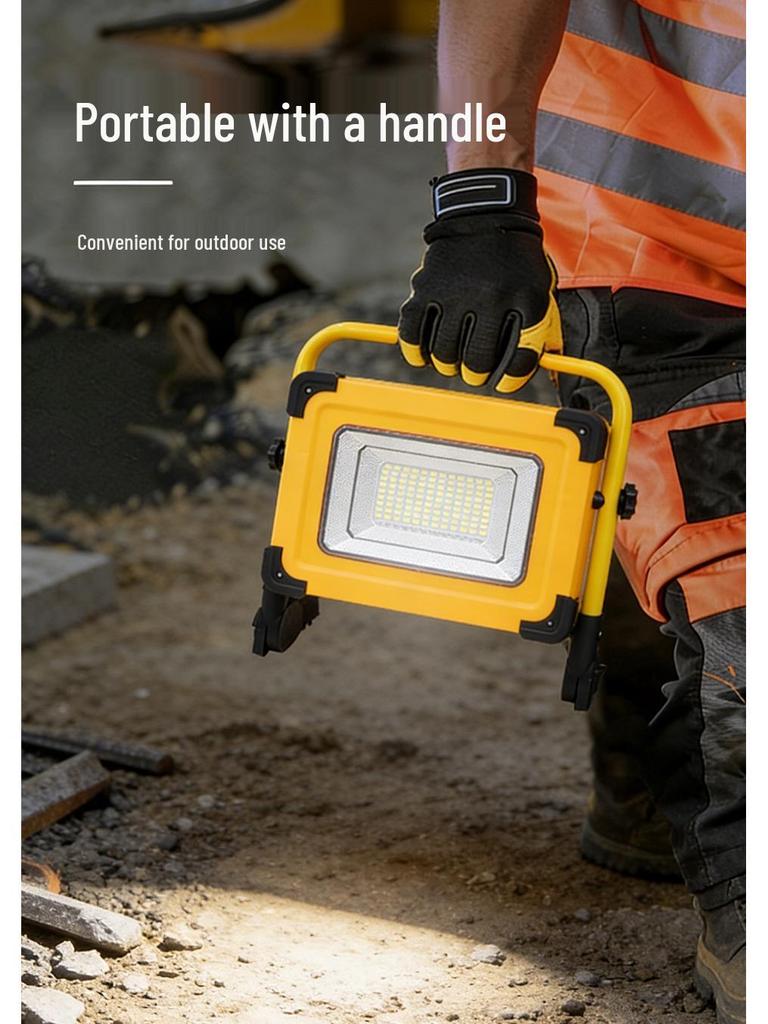 Портативный светодиодный солнечный рабочий фонарь: Для улицы, Кемпинга, Аварийный, Сверхъяркий, Перезаряжаемый.