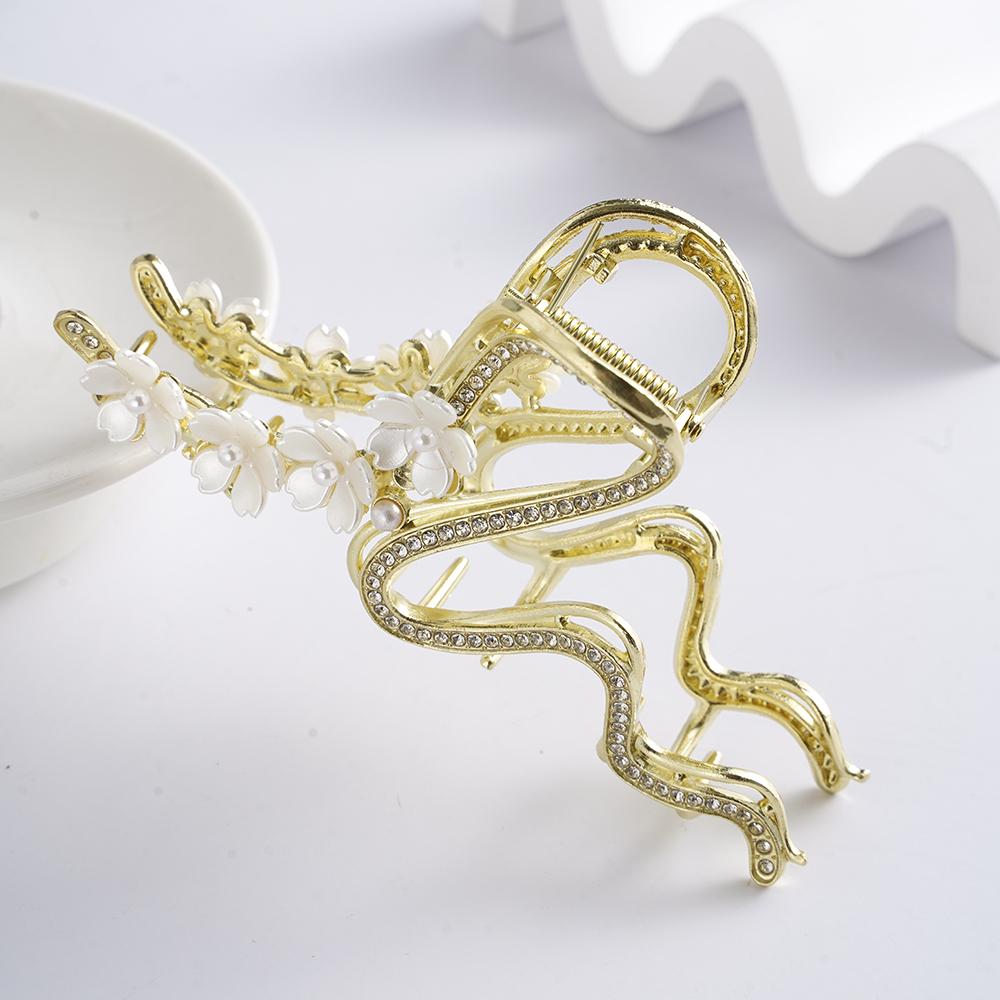 Модные геометрические металлические заколки-краб для волос, цветы, женские винтажные зажимы для волос, повязка на голову в виде краба, шпилька для волос для девочек, аксессуары для волос, головные уборы