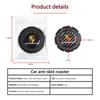 2Pcs Car Carbon fiber Non-slip Water Coaster Leather Interior Pad Holder For Porsche Cayenne Panamera Macan 911 718 Cayman 918YC3 