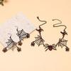 Halloween Party Punk Spider Web Jewelry Set Black Gothic Insect Earrings Necklace for DIY Jewelry Making Accessories