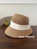 Vintage eaves straw bucket hat women's summer vacation wind seaside beach visor pleated sunscreen straw hat