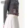 Teenie Weenie Women's Little Bear Letter Knitted Cardigan