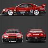 1/18 Nissan Skyline Ares GTR R34 Alloy Modified Wide Body Sports Car Model Diecast Raing Vehicle Car Model Sound Light Kids Gift