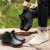 Мужские модные уличные водонепроницаемые и противоскользящие резиновые сапоги с коротким голенищем