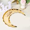 Gold Moon Design Display Metal Pallet Creative Snack Plate Ornaments Crafts Fruit Cake Storage Tray Decorative Festival Supplies