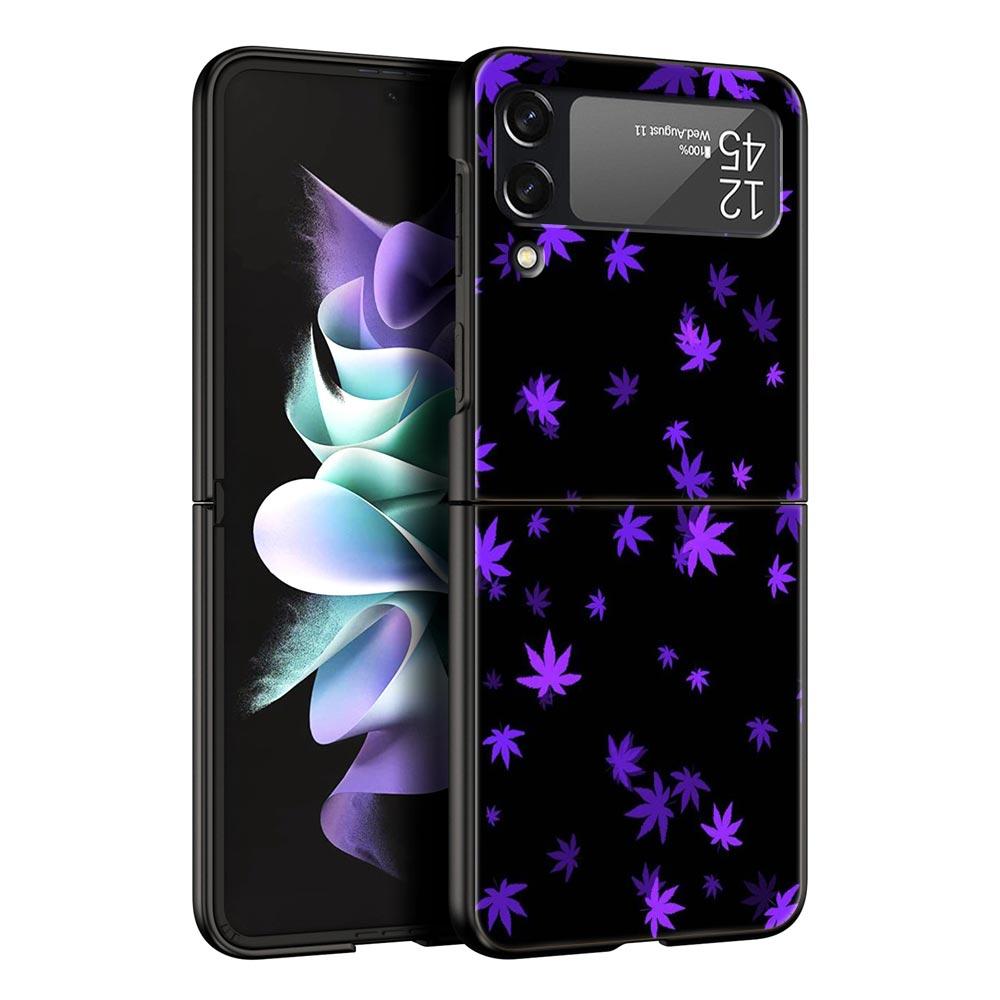 Фиолетовый чехол «Бесконечность на фиолетовом» телефоне для Samsung Galaxy Z Flip 3 4 5, складной чехол для Samsung Z Flip3 Flip4, жесткий чехол-бампер Fundas