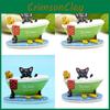 Black Cat Taking A Bath In The Bathtub Resin Ornament For Bathing Scene Photography And Gift Displays
