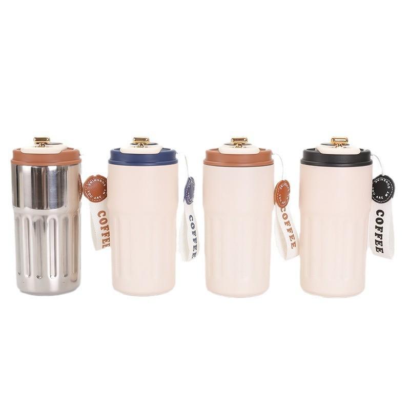 Кружка для кофе из нержавеющей стали 316 с изоляцией и умным дисплеем температуры, с портативной подъемной веревкой - Унисекс подарок для студентов и пар