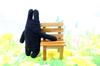 Shinada Fumofumo-san Plum Black (Medium) 10 x 5 x 20 cm Plush Toy Animal Goods FMR-0078RB