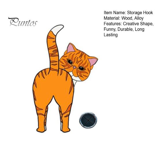 Забавный крючок для кошки, вешалка для одежды, прочная, несущая, простая установка, крючок для одежды в виде кошачьей попки, вешалка для полотенец, креативная вешалка для хранения вещей
