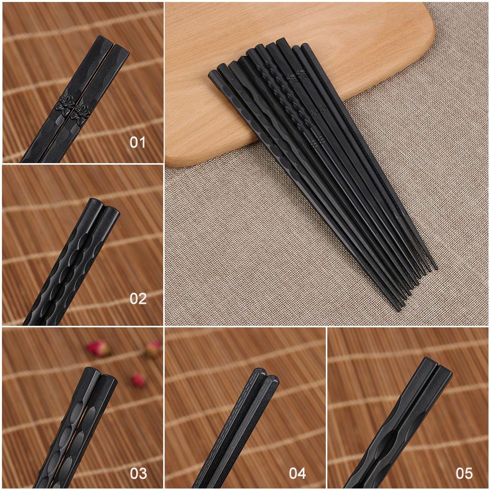 1 Pair New Chop Portable Sushi Chopsticks Japanese Non-slip Alloy
