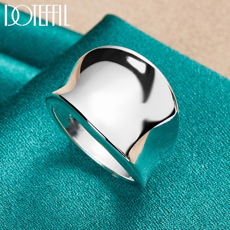 Кольцо с гладким лицом, свадебное ювелирное изделие из стерлингового серебра 925 пробы