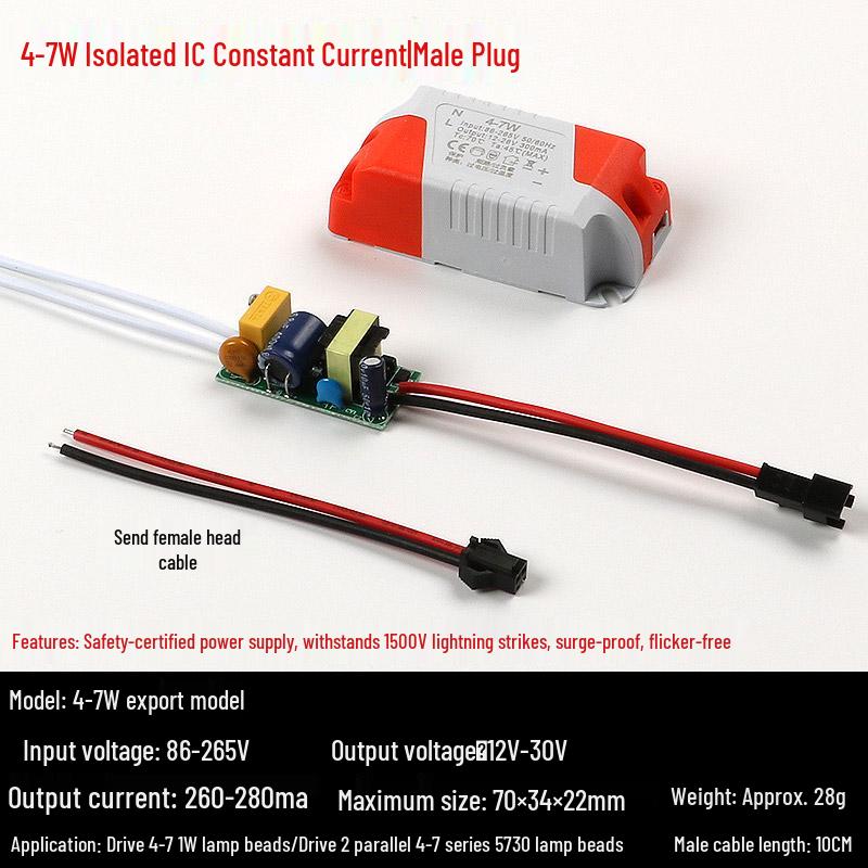 Внешний светодиодный драйвер питания 3 Вт/5 Вт для потолочных и точечных светильников