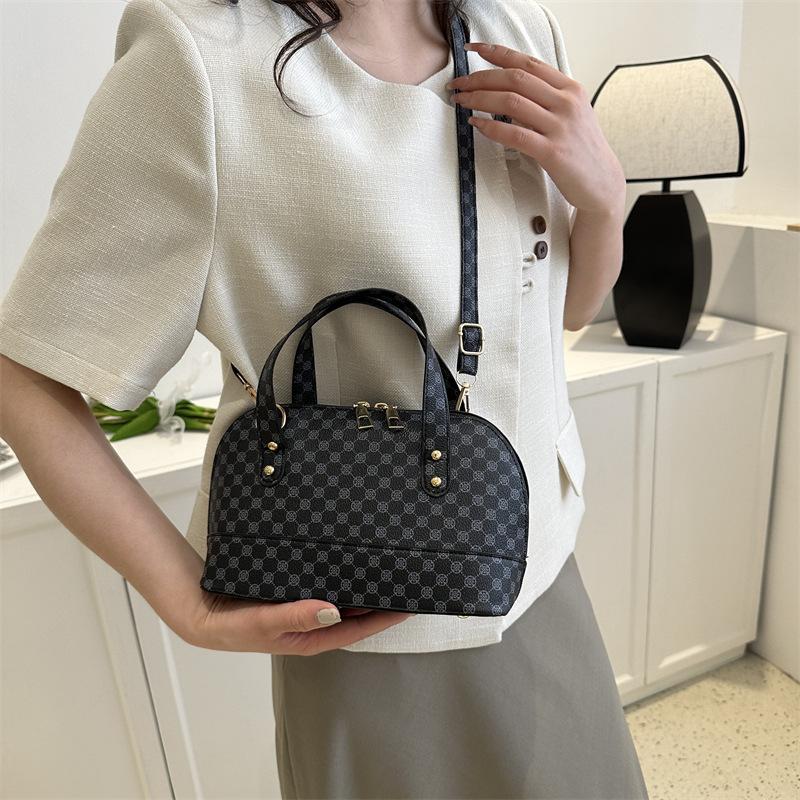 Новая летняя ретро-текстура и модная однотонная простая принтованная модная ручная сумка через плечо на одно плечо